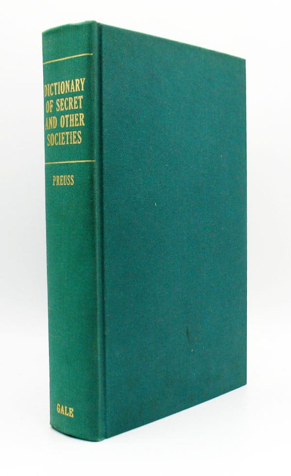 Cover of Dictionary of Secret and Other Societies